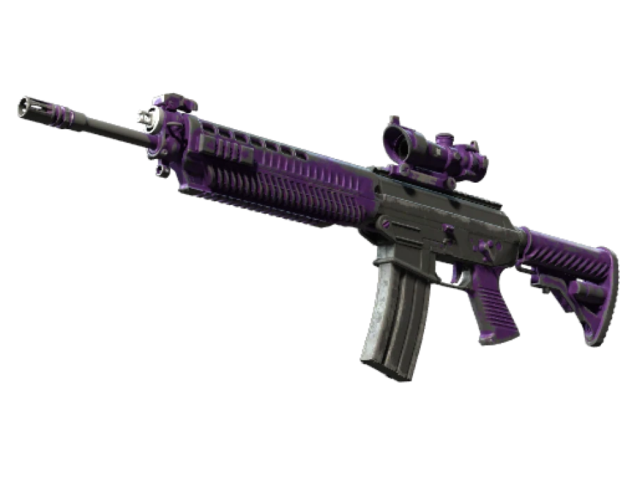 SG 553 | Ultraviolet (Battle-Scarred)