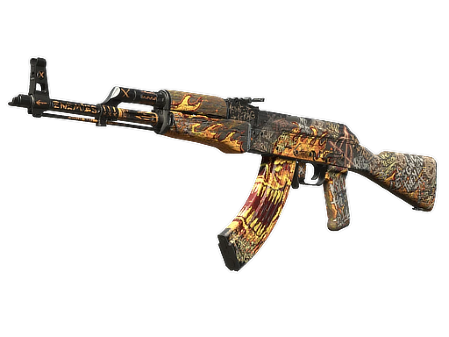StatTrak™ AK-47 | Searing Rage (Well-Worn)